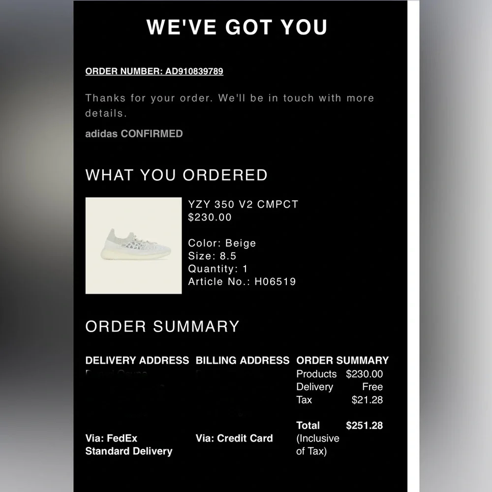 Yeezy 350 V2 CMPCT H06519 Slate Bone